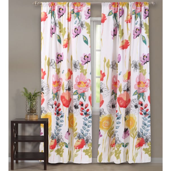 Shop Greenland Home Fashions Watercolor Dream 84-Inch Curtain Panel ...