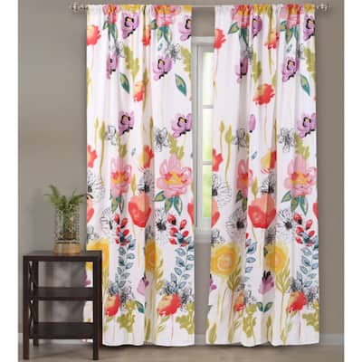 Greenland Home Fashions Watercolor Dream Curtain Panels (Set of 2)