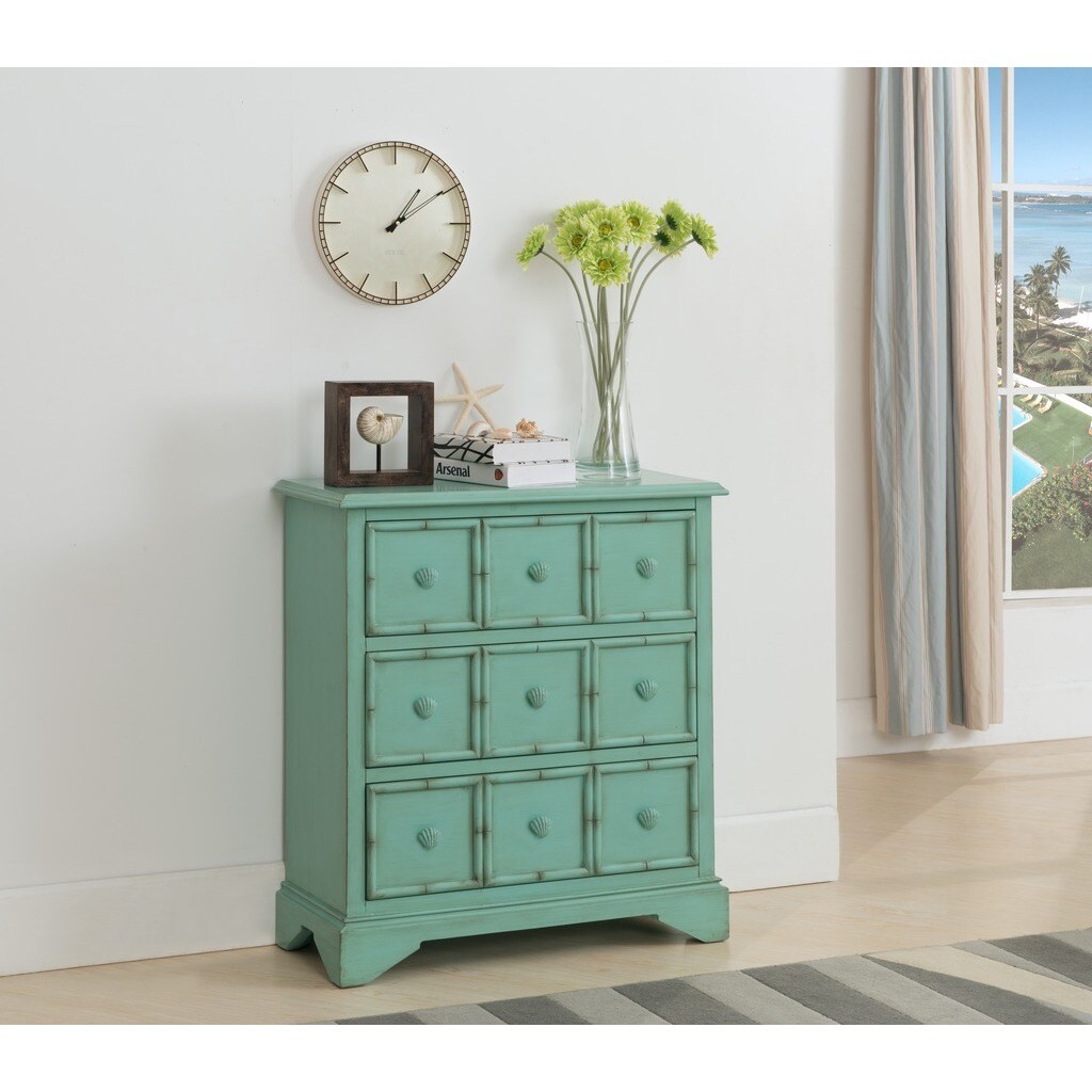 Shop Treasure Trove Accents Navassa Seafoam Green Three Drawer