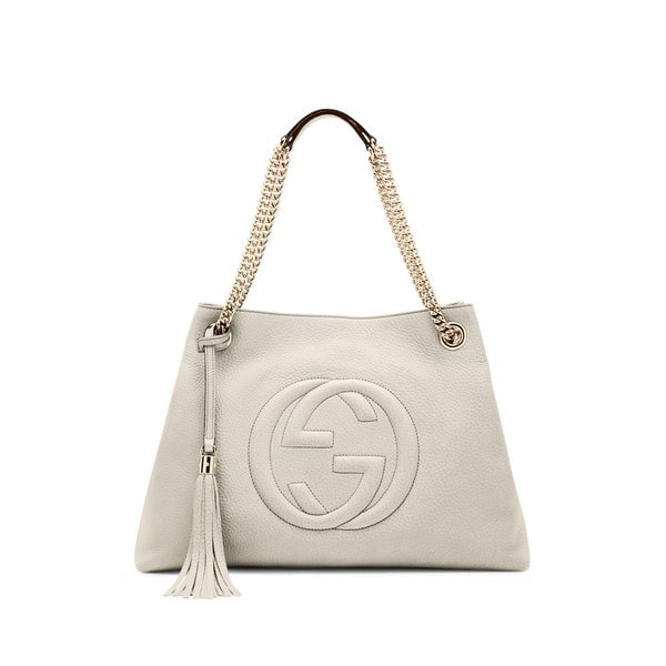 Shop Gucci Soho Off-White Leather Medium Shoulder Bag - Free Shipping Today - 0 ...