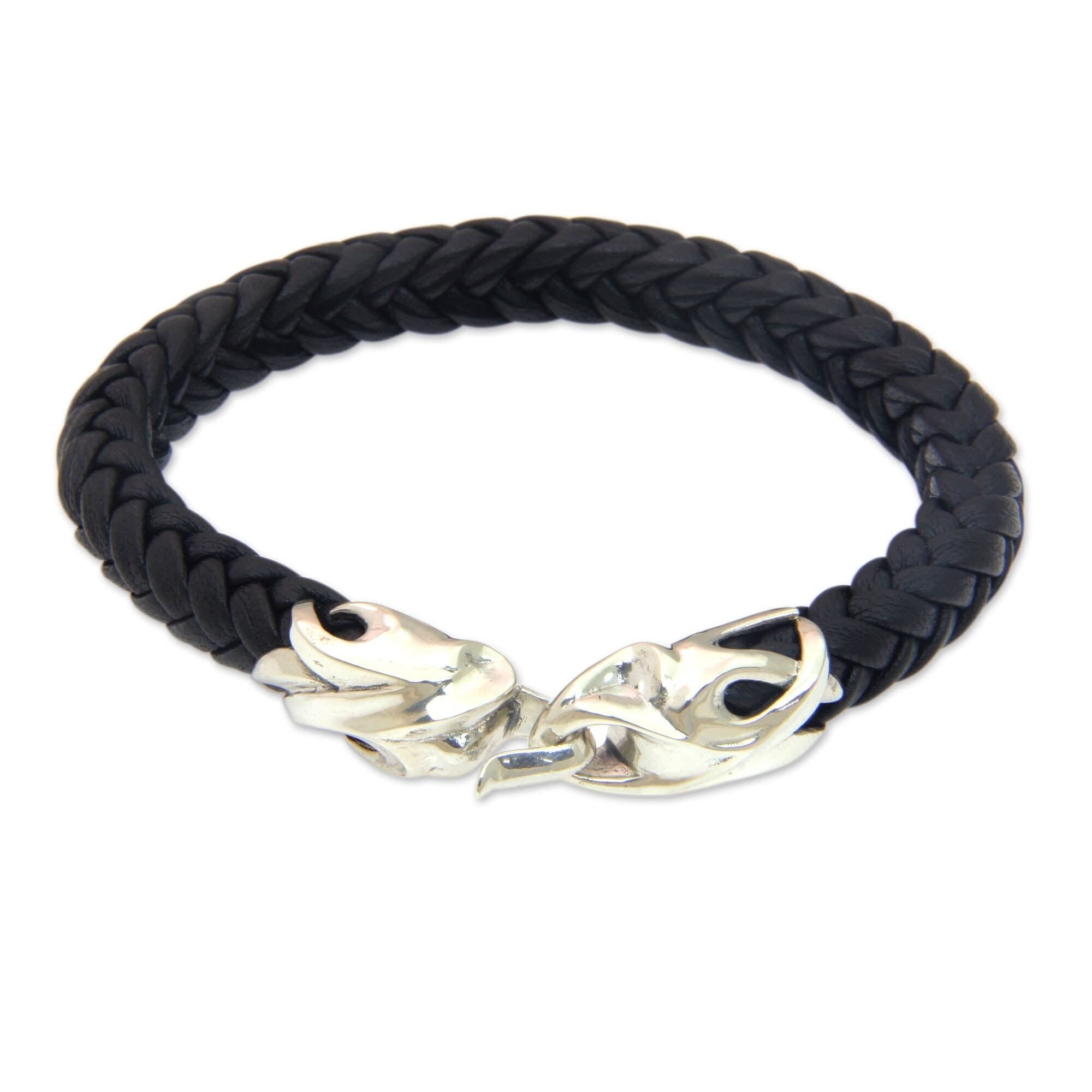 Shop Handmade Men S Leather Sterling Silver Tribal Strength