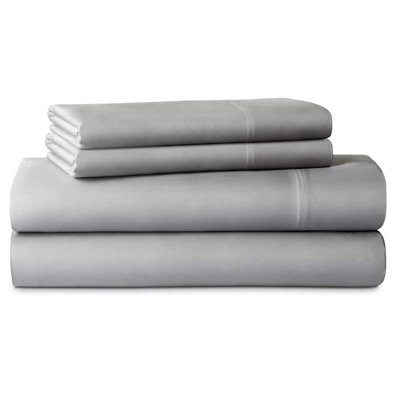 LUCID Comfort Collection Rayon from Bamboo Bed Sheet Set - Queen - Gray