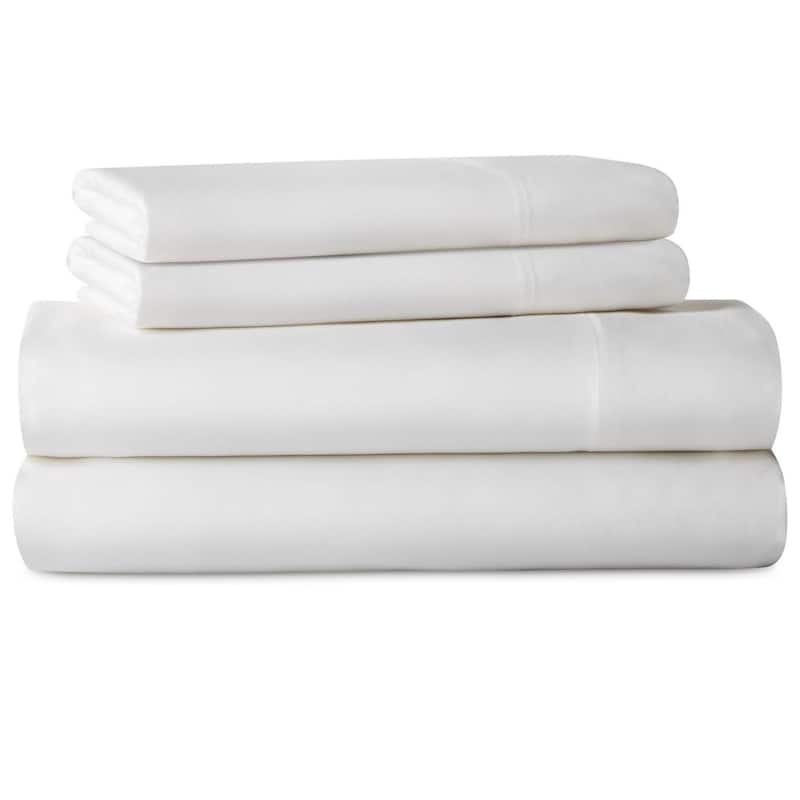 LUCID Comfort Collection Rayon from Bamboo Bed Sheet Set - Full - White