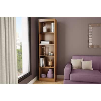 South Shore Axess Morgan Cherry 5-shelf Narrow Bookcase