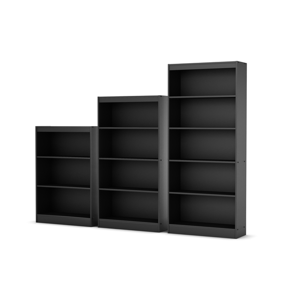 Libreria South Shore Axess 3 Ripiani, Bianco Puro, Ripiani Regolabili, 6,8 Kg Per Piano