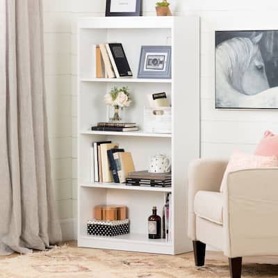 South Shore Pure White Axess 4-shelf Bookcase