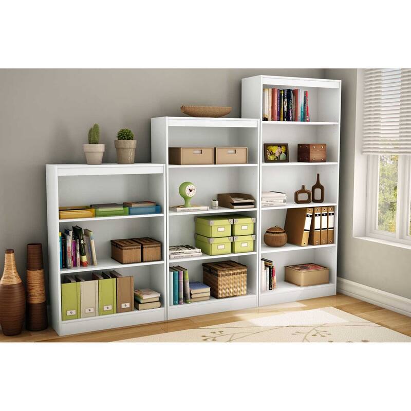 South Shore Pure White Axess 4-shelf Bookcase