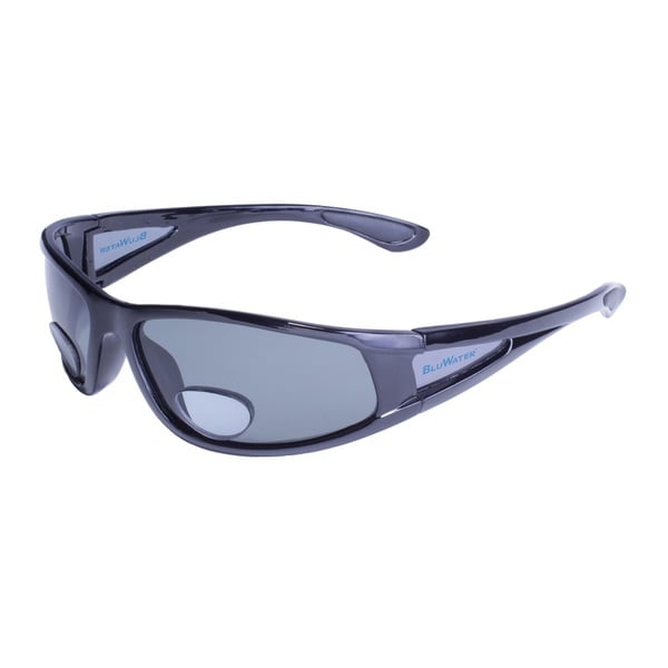 BluWater Shiny Blk Frame with Grey Polarized Lens   17316449