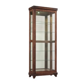 Shop Bell O Mayfield Cherry Curio Cabinet Overstock 10191294