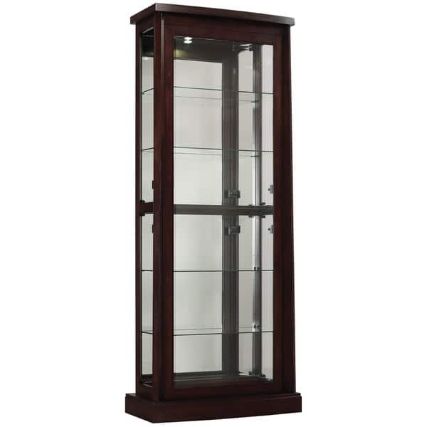 Shop Bell O Boomerang Embossed Midnight Cherry Curio Cabinet