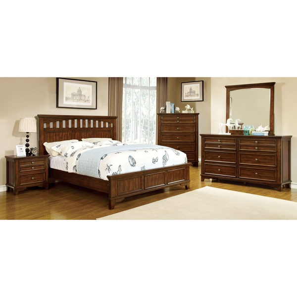 Furniture of America Farmstead Rustic 4 piece Bedroom Set