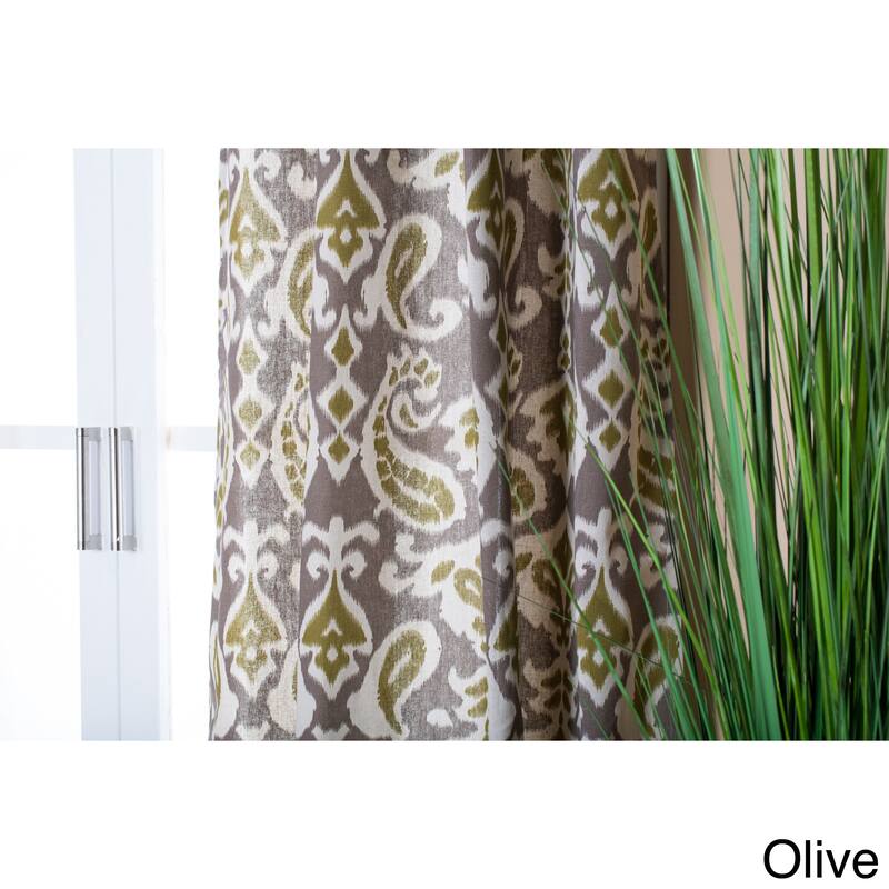 Lambrequin Tunisia Linen Ikat Panel - 54 x 96 - 54 x 96