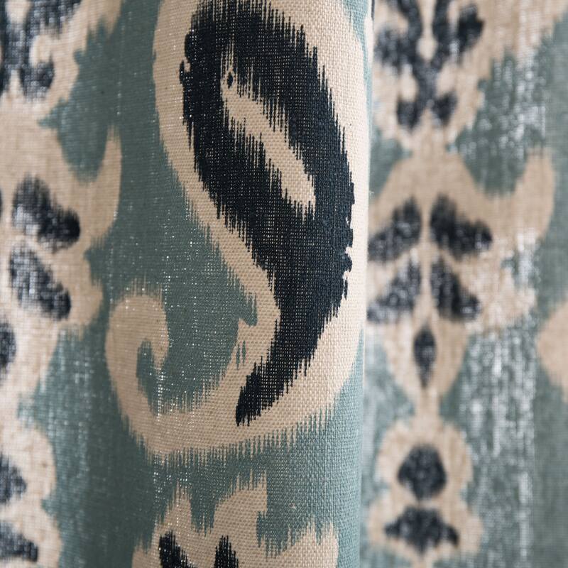 Lambrequin Tunisia Linen Ikat Panel - 54 x 96 - 54 x 96