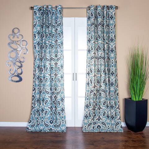 Lambrequin Tunisia Linen Ikat Panel - 54 x 96 - 54 x 96