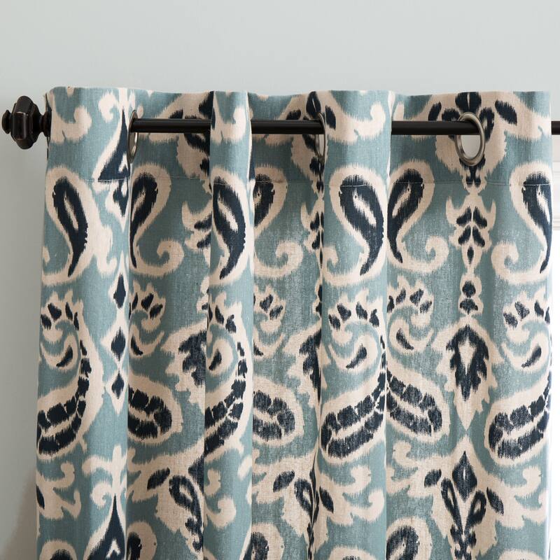 Lambrequin Tunisia Linen Ikat Panel - 54 x 96 - 54 x 96