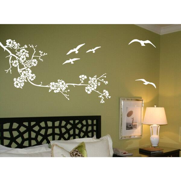 Birds and tree branch Vinyl Sticker Wall Art - Bed Bath & Beyond - 10191805