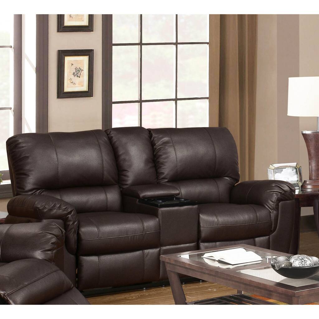 LYKE Home Ramos Brown Reclining Loveseat