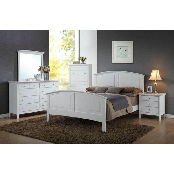 Lyke Home Whitney White Wood Bed
