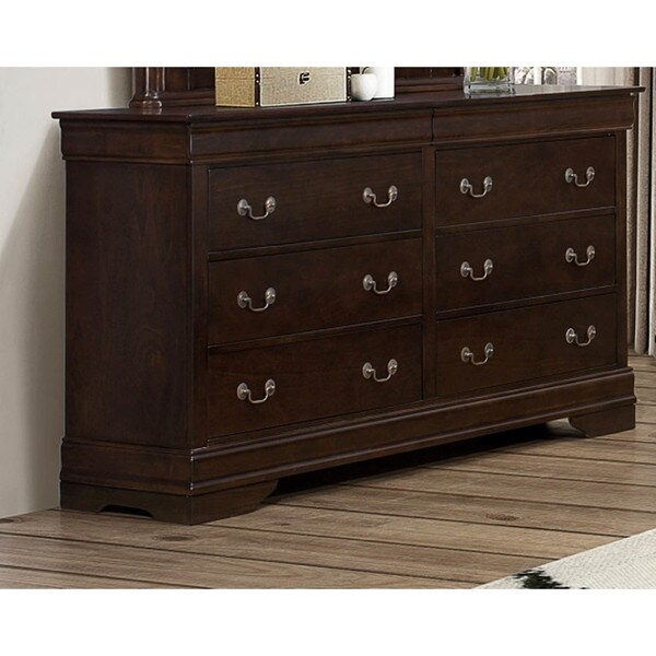 LYKE Home Cameron Brown 6-drawer Dresser