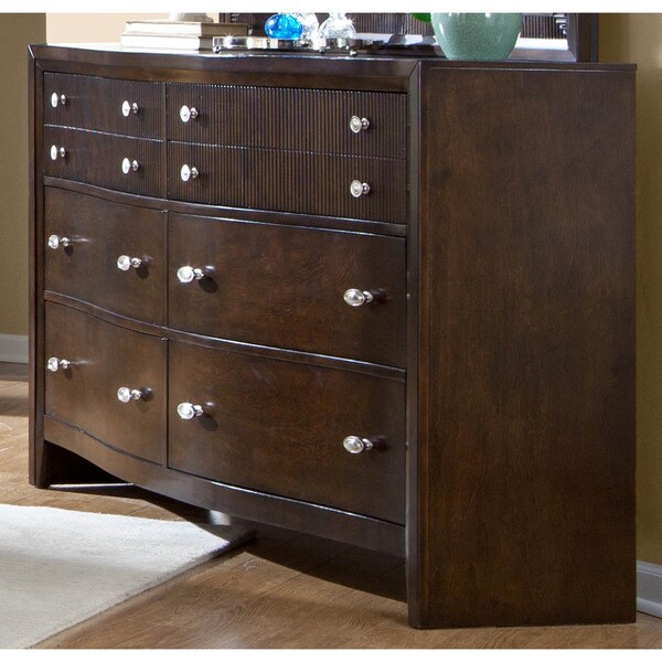 LYKE Home Ema Espresso 6-drawer Dresser