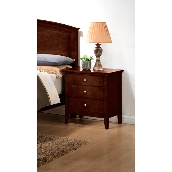 Shop LYKE Home Whitney Brown 3drawer Night Stand Free Shipping Today