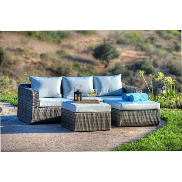 Luies 3-piece All-weather Wicker Patio Conversation Set - Bed Bath