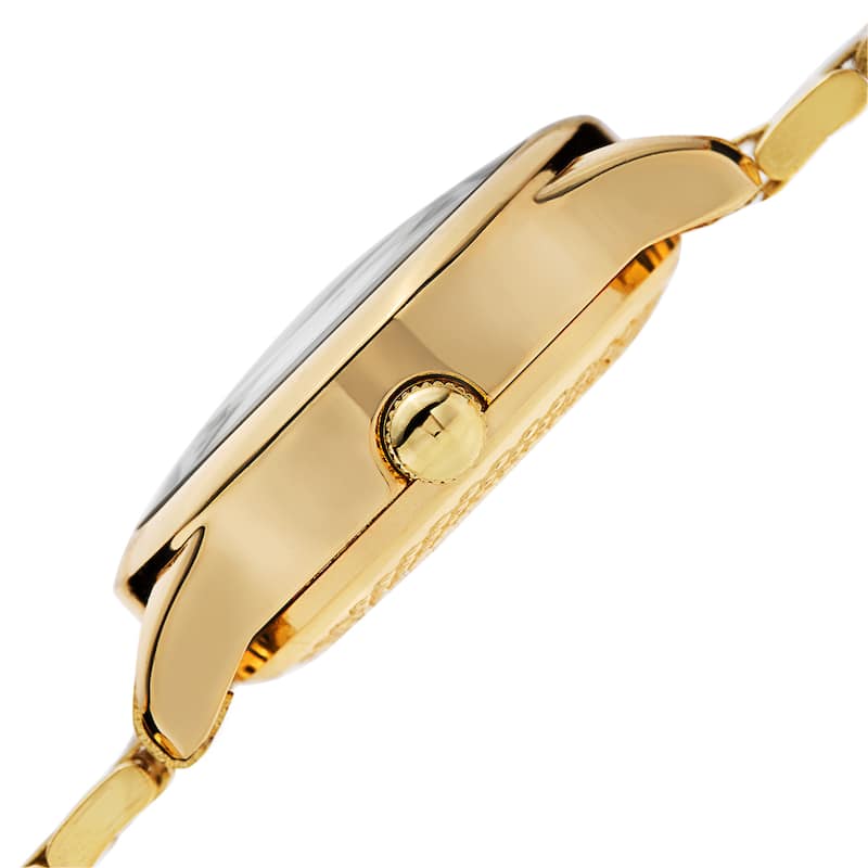 August Steiner Women's Quartz Wheat Penny Coin Steel Gold-Tone Bracelet Watch - Gold