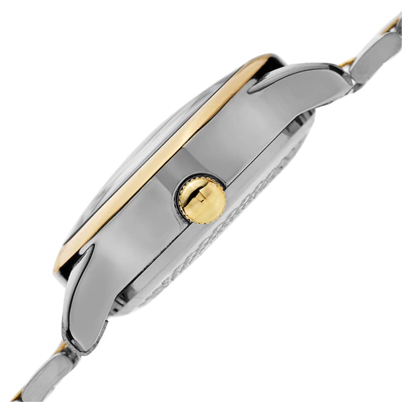 August Steiner Women's Quartz Wheat Penny Coin Steel Two-Tone Bracelet Watch