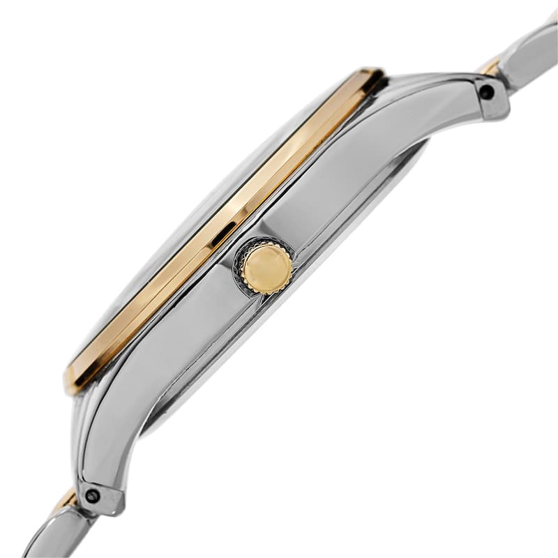 August Steiner Men's Quartz Buffalo Nickel Coin Dial Two-Tone Bracelet Watch