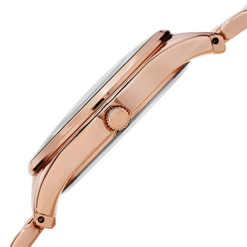August Steiner Men's Quartz Buffalo Nickel Coin Dial Rose-Tone Bracelet Watch