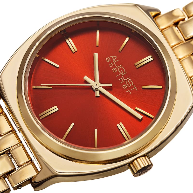 August Steiner Classic Women's Gold-Tone Bracelet Watch