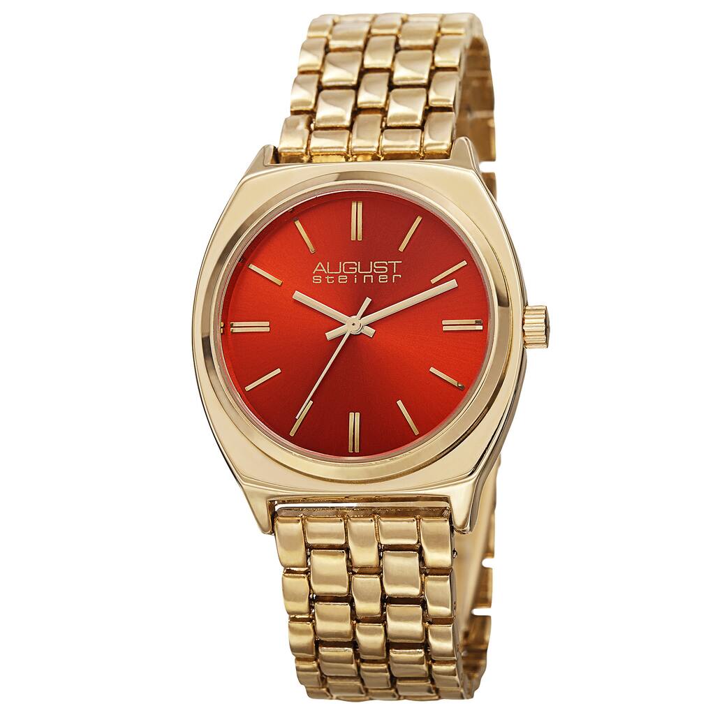 August Steiner Classic Women's Gold-Tone Bracelet Watch