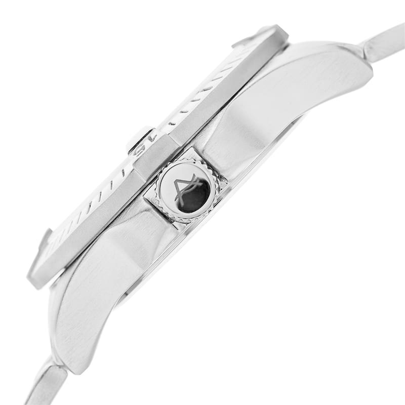 August Steiner Men's Swiss Quartz Date Indicator Tachymeter Silver-Tone Bracelet Watch - silver