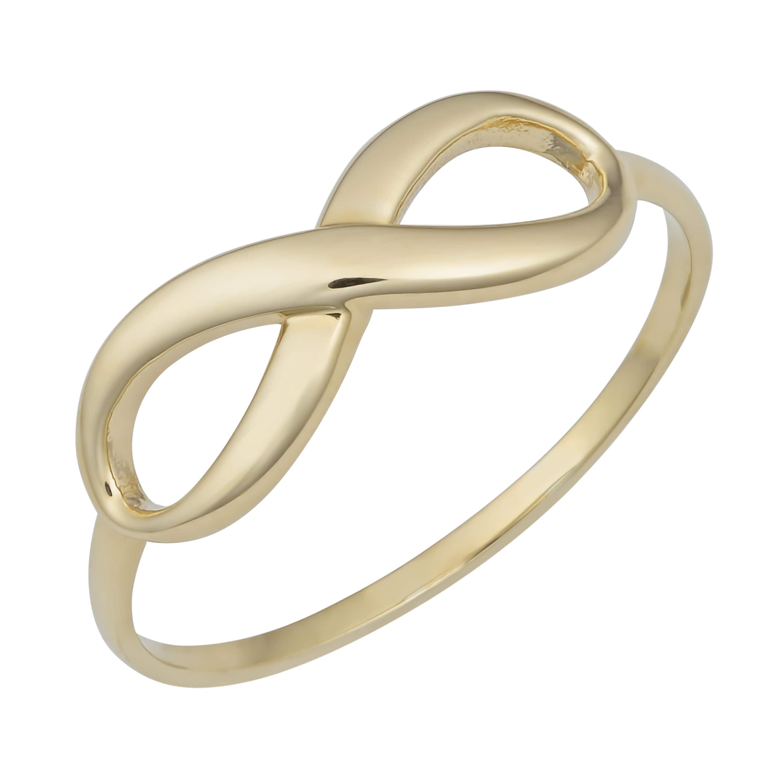 Au Naturale 10k Yellow Gold High Polish Infinity Ring (size 6 - 9)