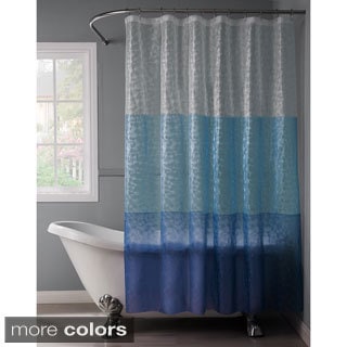 SneakPeek Solid Color w/ Clear Vinyl Shower Curtain - Free ... - Dainty Home Reflection 3D Shower Curtain