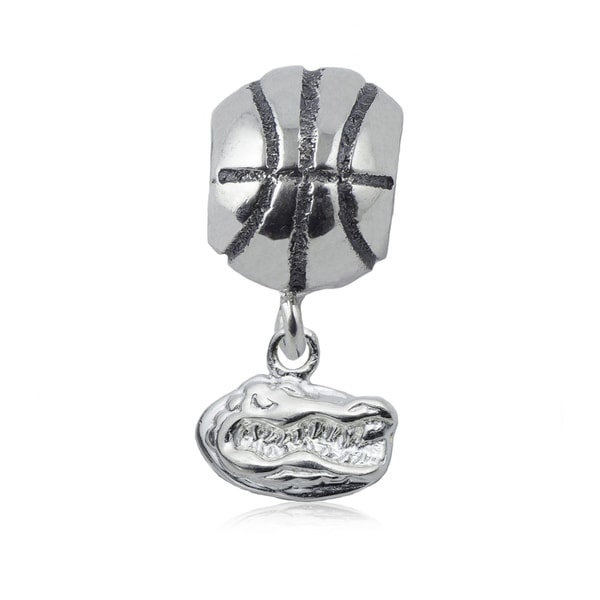 925 Sterling Silver Basketball Charm Bead