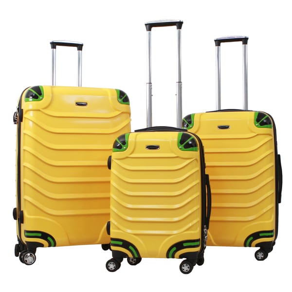 Gabbiano Exotic Polycarbonate 3 piece Yellow Expandable Hardside