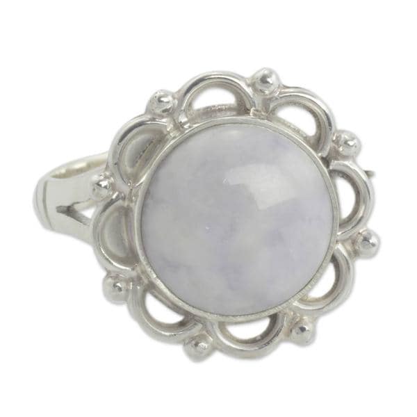 Shop Handmade Sterling Silver 'Lilac Dahlia' Jade Ring (Guatemala) - On ...