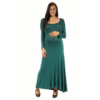 24/7 Comfort Apparel Rayon/Spandex Maternity Basic Dress - 15276889 ...