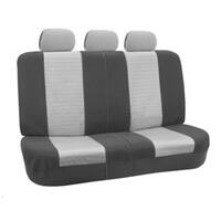 FH Group Grey And Black Deluxe 3D Air Mesh Split Auto Bench Seat Cover