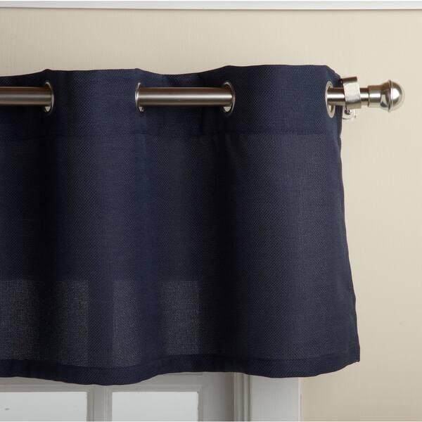 Shop Modern Subtle Texture Solid Navy Kitchen Curtain Parts With
