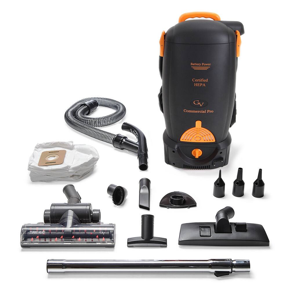 Gv 8 Qt-quart Cordless Battery Powered Powerful Hepa Backpack Back-pack Vacuum Loaded W 2 Yr Warrant