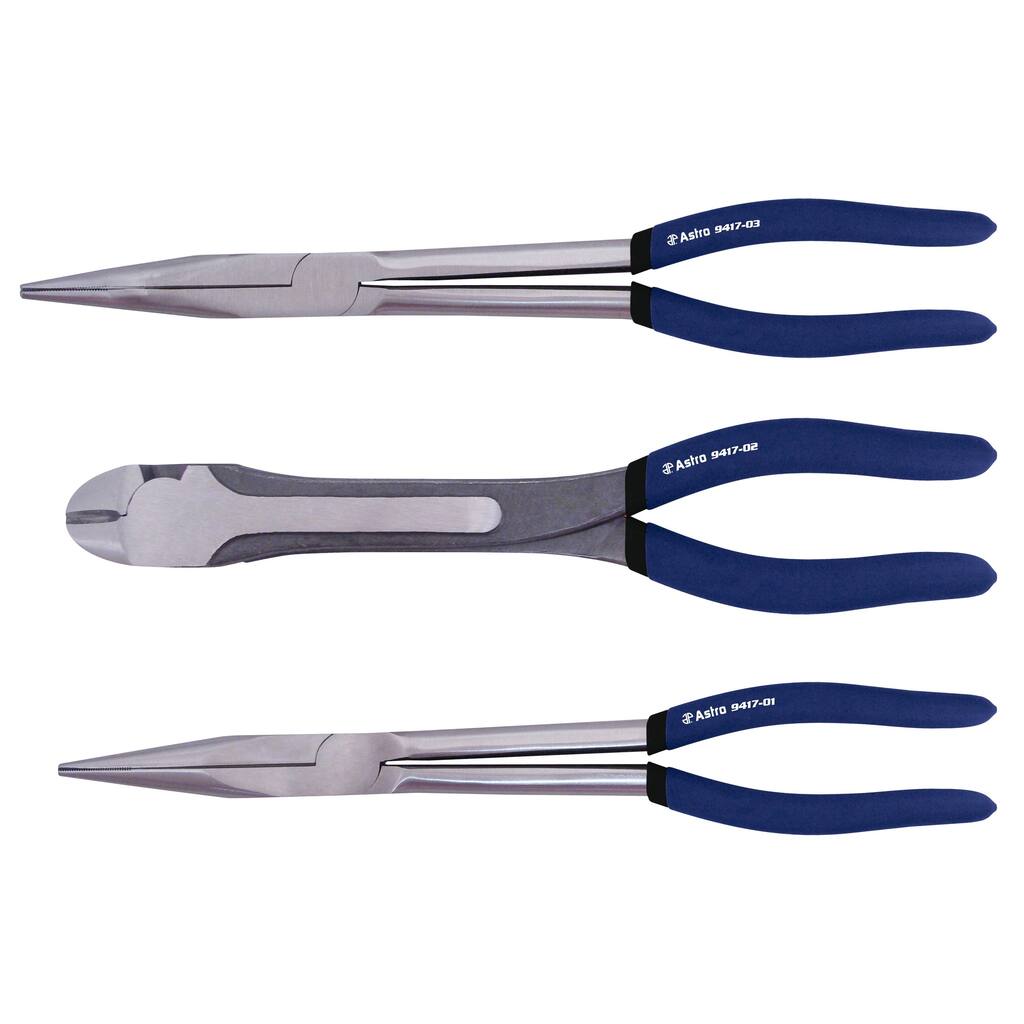 Astro Pneumatic Tool 11-Inch Assortment Pliers Set, 3-Piece