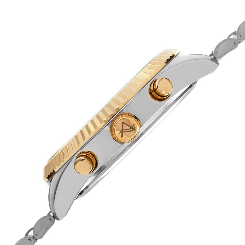 August Steiner Men's Swiss Quartz Multifunction Stainless Steel Canvas Strap/ Bracelet Watch Set