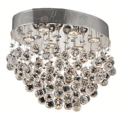 Elegant Lighting Chrome 20-inch Royal Cut Crystal Clear Flush Mount