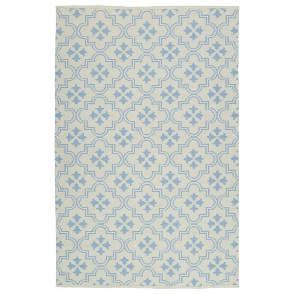 light blue tiles arabesque indooroutdoor laguna ivory and light blue tiles flatweave rug 8 80 light blue tiles arabesque indooroutdoor laguna ivory and light blue tiles flatweave rug 8 80