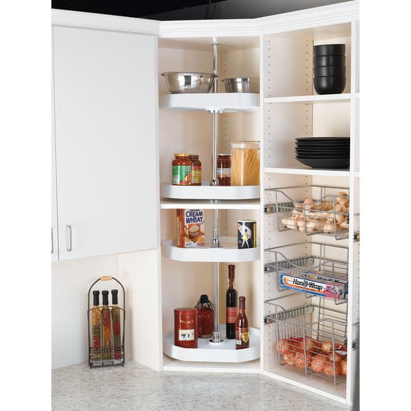 Rev A Shelf 20 Inch D Shape 2 Shelf Lazy Susan Overstock 10200664