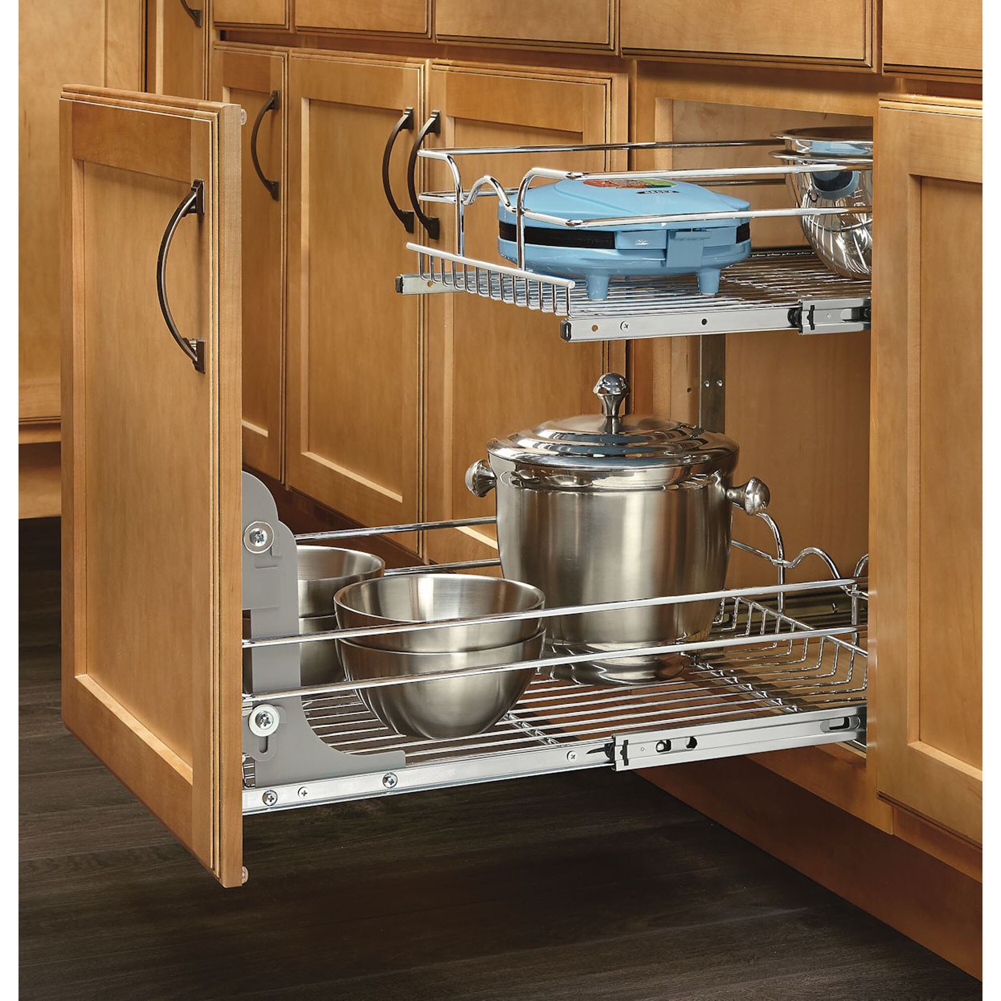 Rev A Shelf 15 In Corner Cabinet Pull Out Chrome 3 Tier Wire