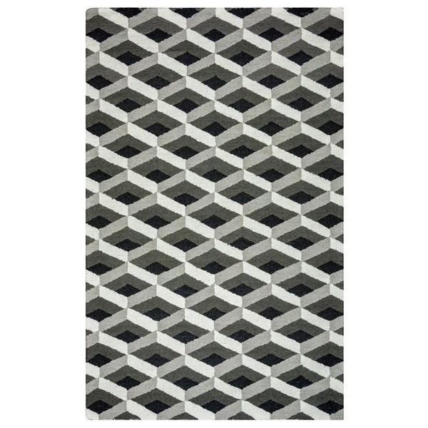 Rizzy Home Country Collection Hand-tufted New Zealand Wool Blend Accent Rug (5' x 8') - 5' x 8'