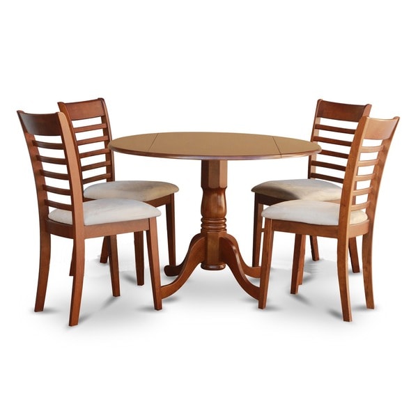 Shop Saddle Brown Round Kitchen Table and 4 Kitchen Chairs ...